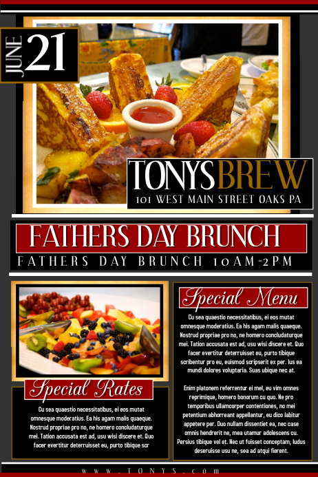 Fathers Day Brunch Template | PosterMyWall