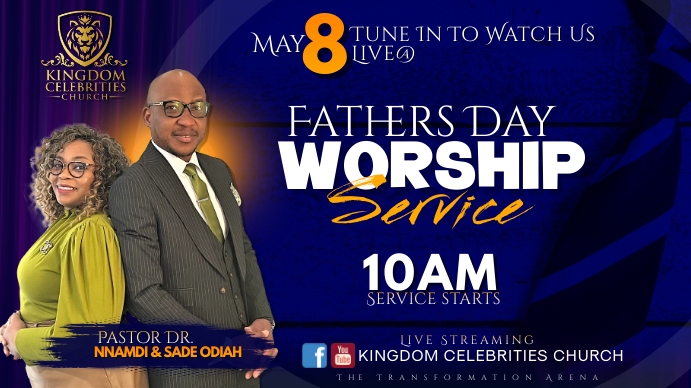fathers day service 2022 Digital Display (16:9) template