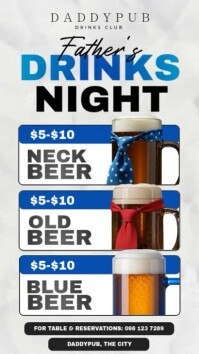 Fathers Drinks Night Instagram Story template