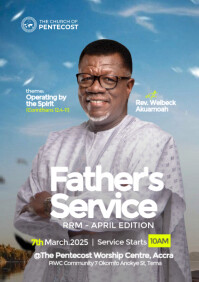 Fathers Service Party Design Template A4
