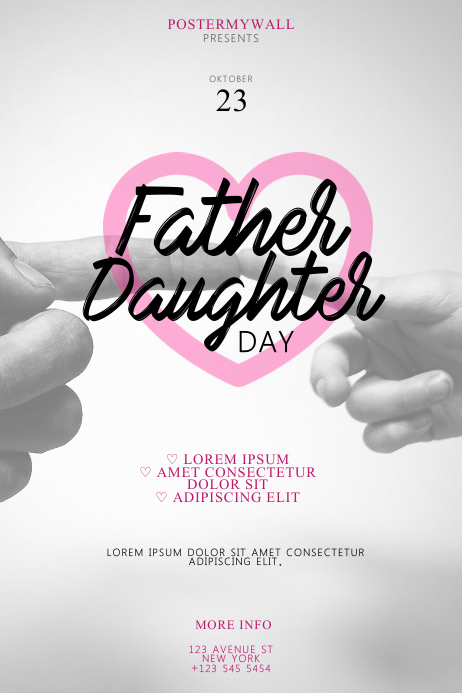 Father–Daughter Day Flyer Design Template Poster