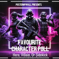 Favourite Futuristic Character Insta Post Template โพสต์บน Instagram