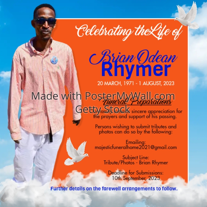 Funeral Announcement PosterMyWall