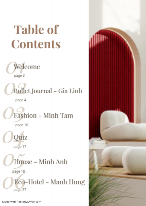 Modern Table of Contents A4 template