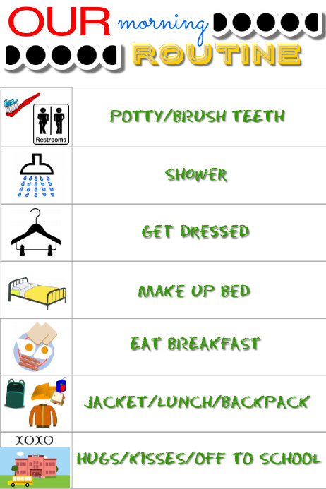 Copy of Morning Routine Schedule Flyer - Customizable | PosterMyWall
