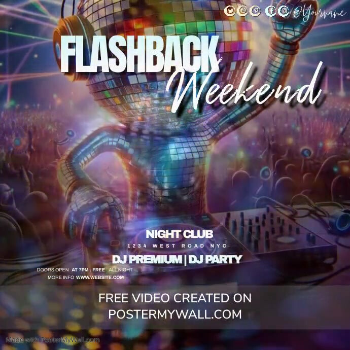flashback throwback party flyer psd free PosterMyWall