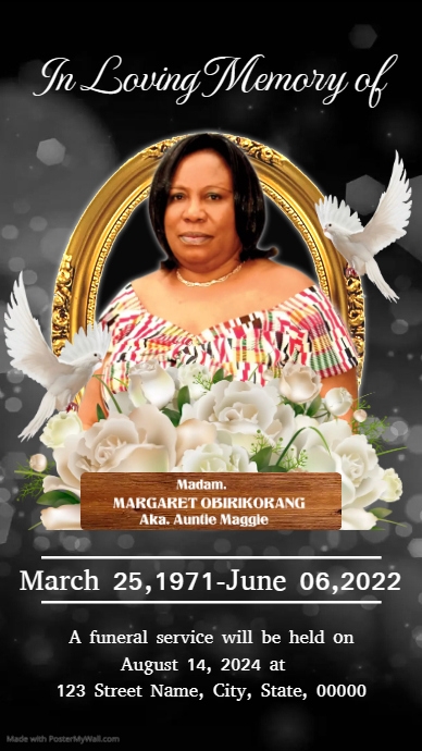 Funeral Instagram story | PosterMyWall