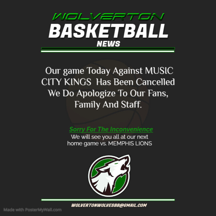 game cancel PosterMyWall