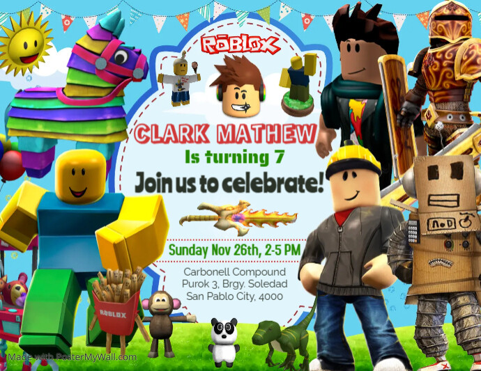 Roblox Invitation, Roblox Invite | PosterMyWall
