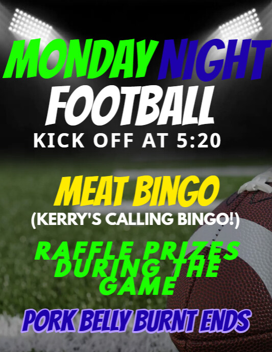 monday night football ad PosterMyWall