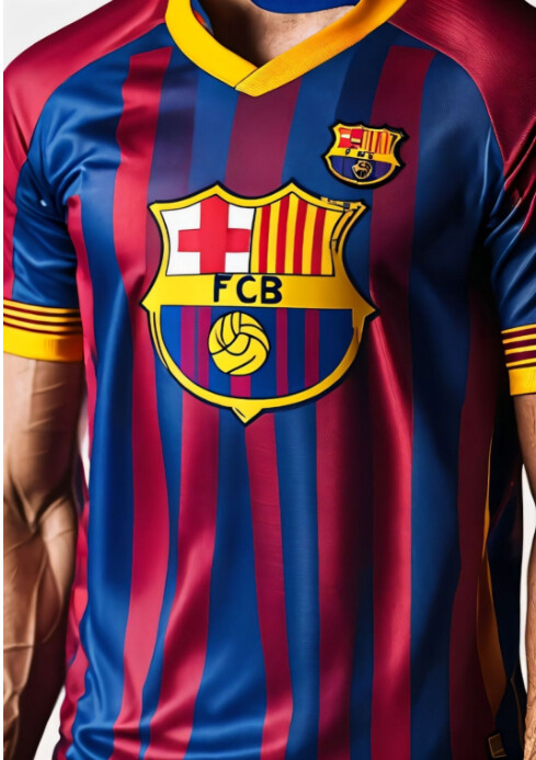 FC Barcelona New home jersey kit for 2025/2026 season. A4 template