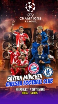 FC Bayern München vs chelsea รีลบน Instagram template