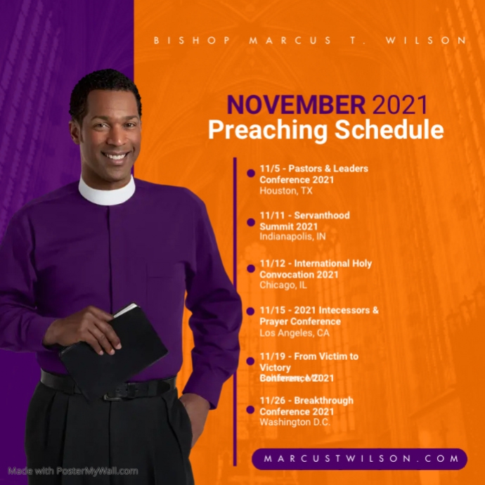 Preaching Schedule PosterMyWall