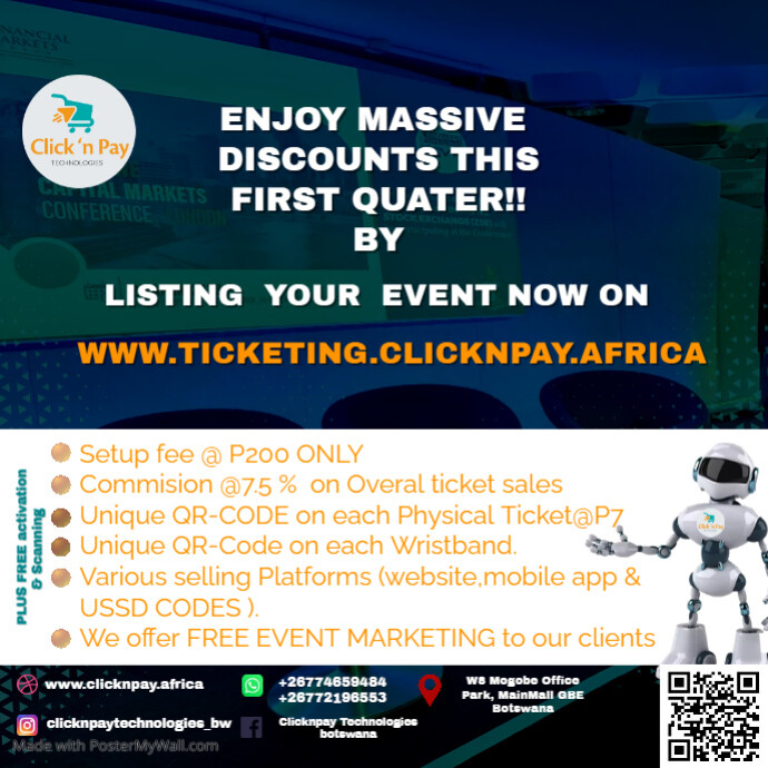 TICKETING @ CLICKNPAY.AFRICA | PosterMyWall