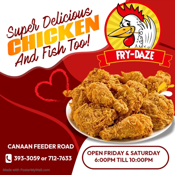 Delicious Fried Chicken Instagram PosterMyWall