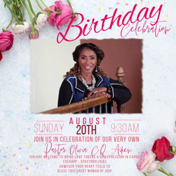 Birthday Square (1:1) template