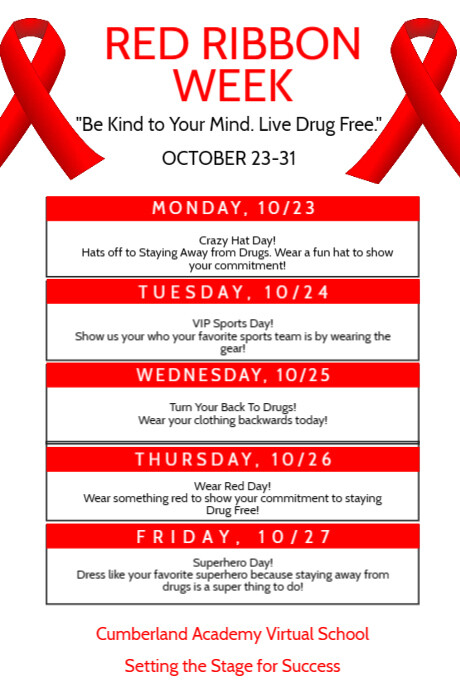 Red Ribbon week Flyer Design Template | PosterMyWall