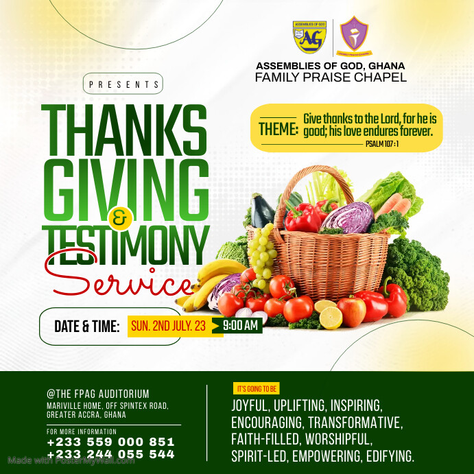 Thanksgiving Church Flyer Template
