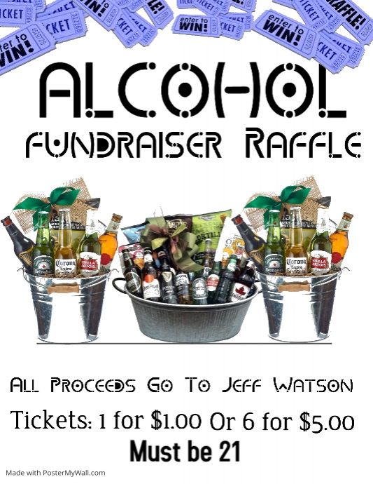 Copy of Copy of Original alcohol Basket raffle | PosterMyWall