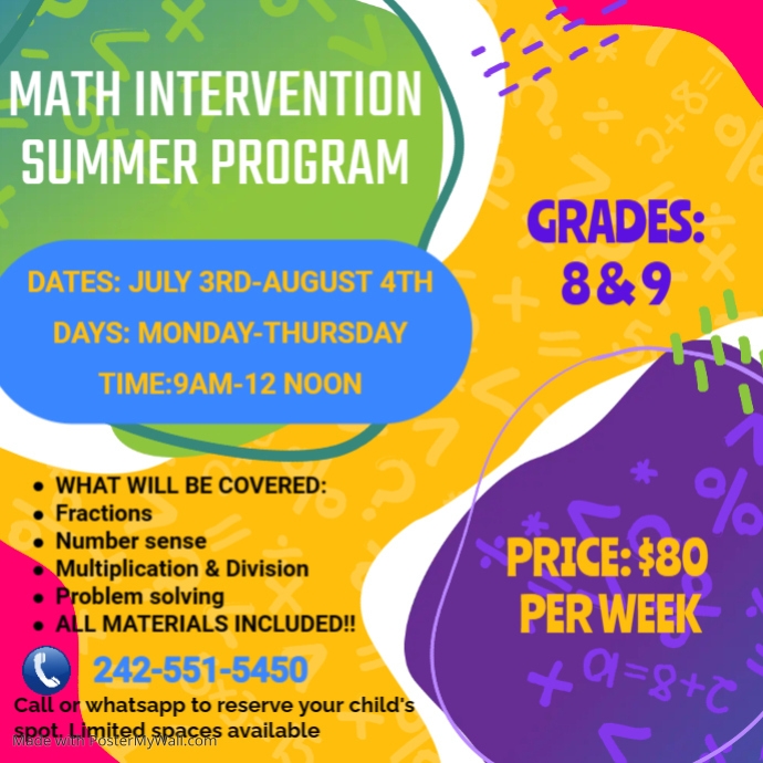 Math Tutoring Instagram Post | PosterMyWall