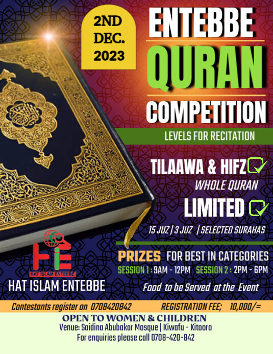 Quran Recitation Competition Flyer Design | PosterMyWall