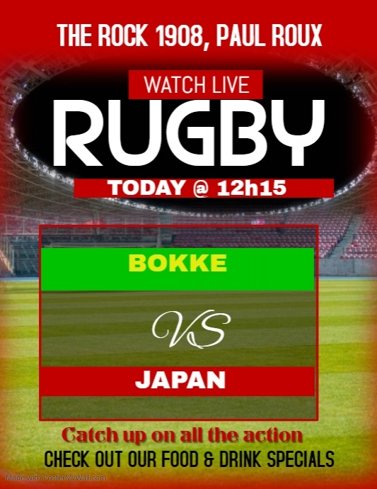 Copy of Copy of Live Screening Rugby Tournament Poster Template ...