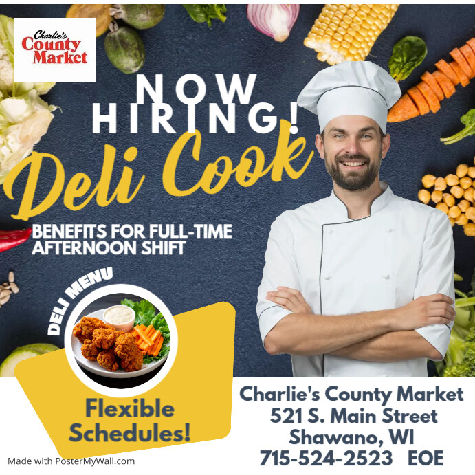 Facebook live cooking poster template