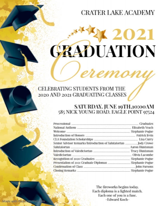 GRADUATION Program Front | PosterMyWall