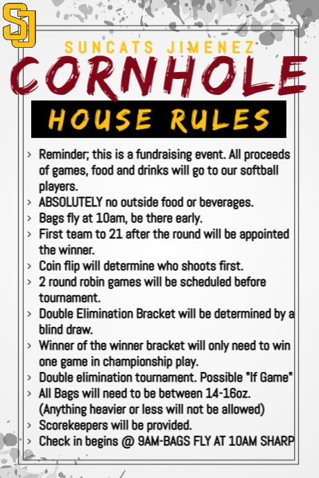 Cornhole Rules PosterMyWall