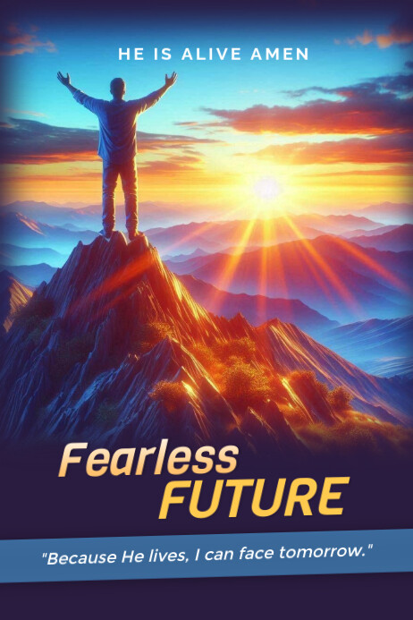 Fearless future Poster template