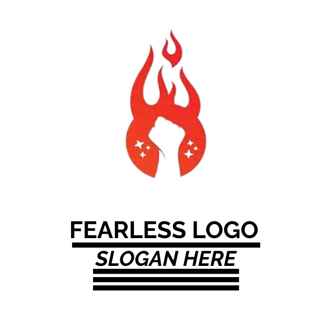 Create Fearlessly Icon fearless logo Template | PosterMyWall