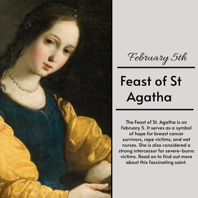 feast of st agatha Instagram Post template
