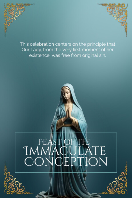 Copy of Feast Of The Immaculate Conception Day | PosterMyWall