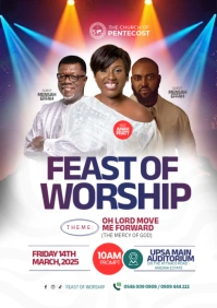 Feast of Worship Church Event Template A4