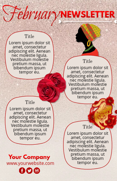 February, Newsletter Template | PosterMyWall