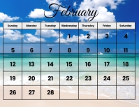 Putih Monthly Calendar Flyer Template