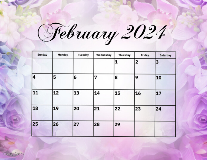 February 2024 calendar Template | PosterMyWall