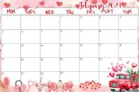 February 2024 Calendar Template Printable Affiche