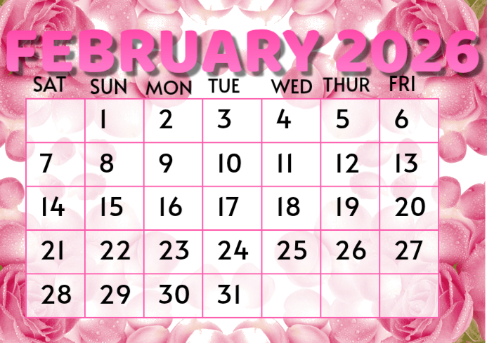 Plantilla de February 2026 Calendar Design Template Instagram Post ...