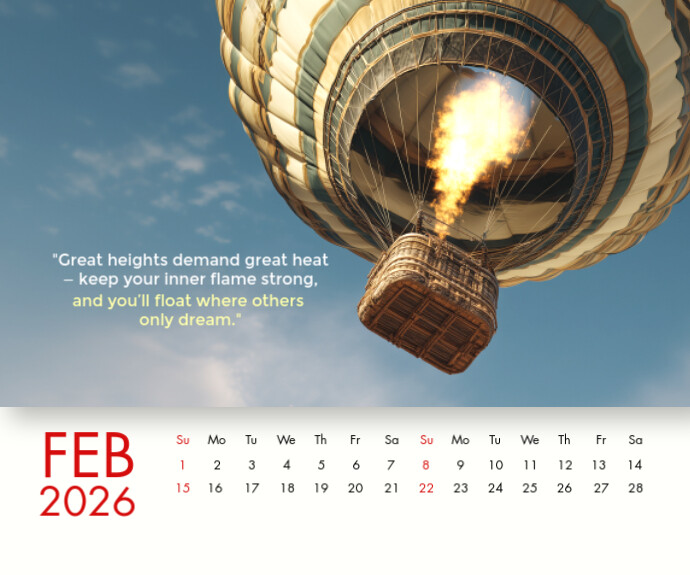 February 2026 Calendar Printable Template สามเหลี่ยมขนาดกลาง