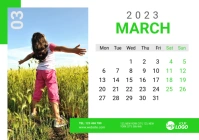 March Calendar 2023 A5 template