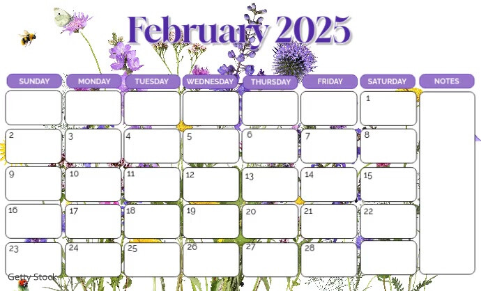 Copy of February Calendar 2025 | PosterMyWall