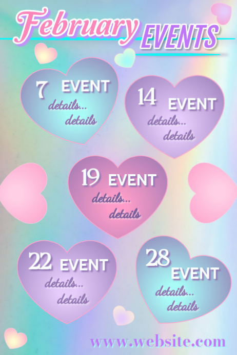 February Calendar Template | PosterMyWall