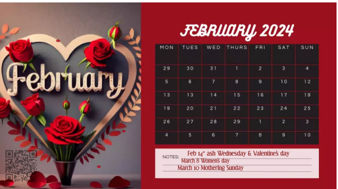 February Calendar Template | PosterMyWall