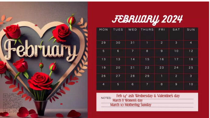 February calendar Template | PosterMyWall