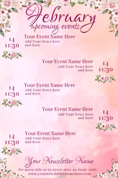 February Calendar Template PosterMyWall