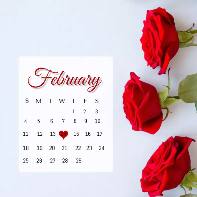 February Calender Template PosterMyWall