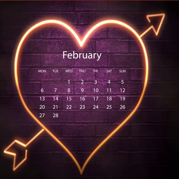 February Calender Post Template PosterMyWall