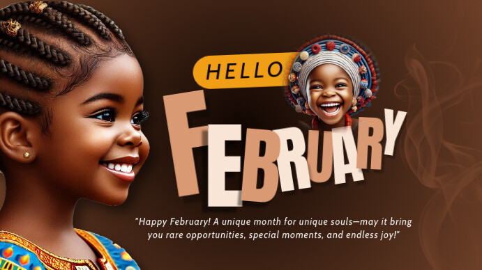 February YouTube Thumbnail template