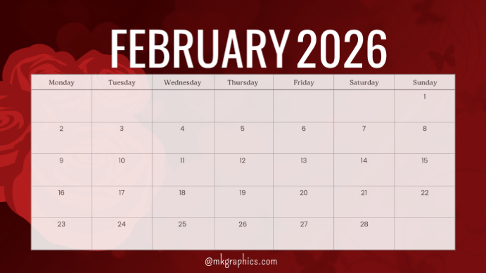 February 2026 Calendar Template | PosterMyWall
